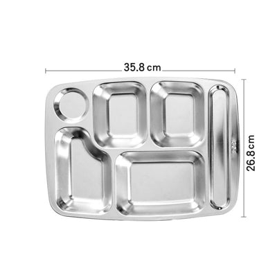 Special Deep Six Grid Fast Food Plate 1.2mm thick