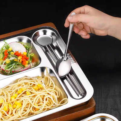 New Big Six Grid Fast Food Plate 1.0mm Thick