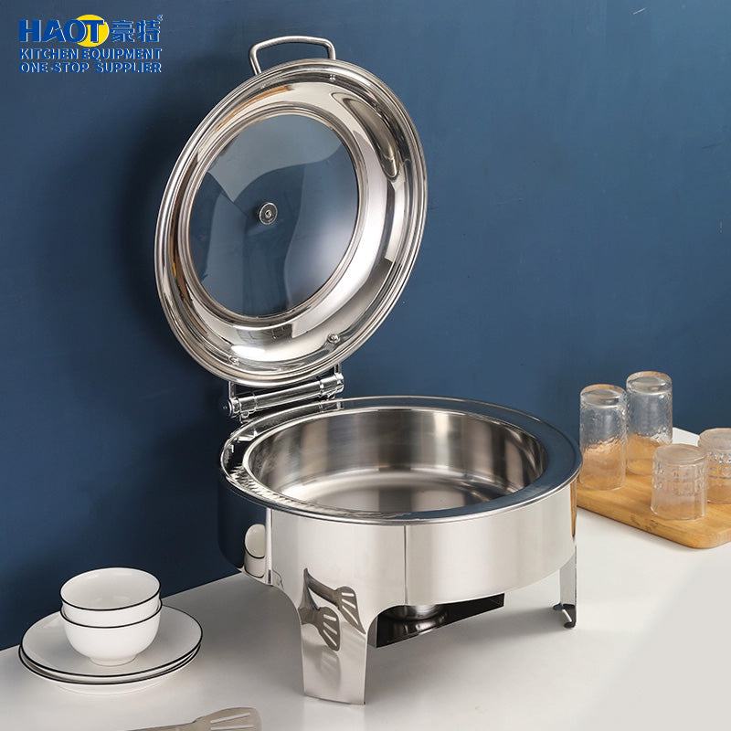 Stainless Steel Buffet Round Food Warmer Chafing Dish
