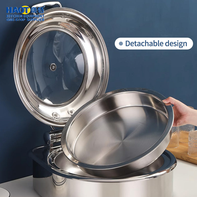 Stainless Steel Buffet Round Food Warmer Chafing Dish