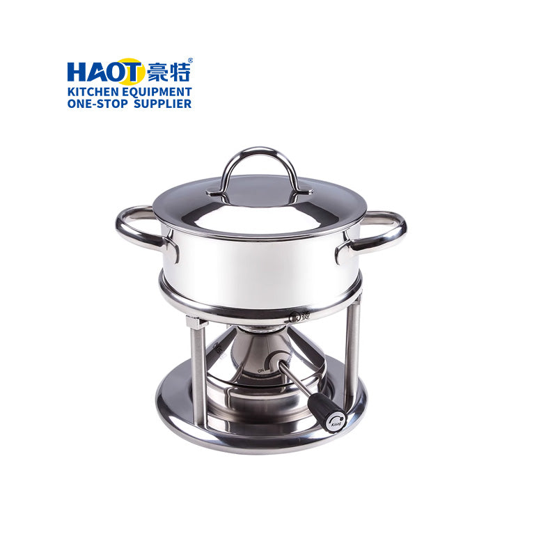 16cm Stainless steel one person Swiss hotpot (inflatable type)
