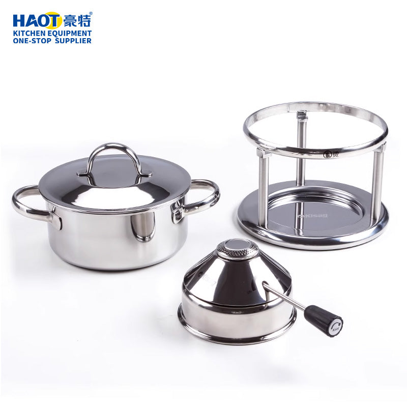 16cm Stainless steel one person Swiss hotpot (inflatable type)