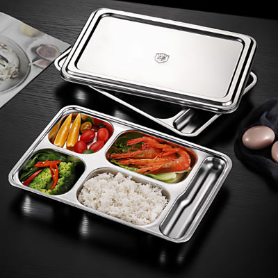 Extra large five compartment fast food plate (uncovered)
