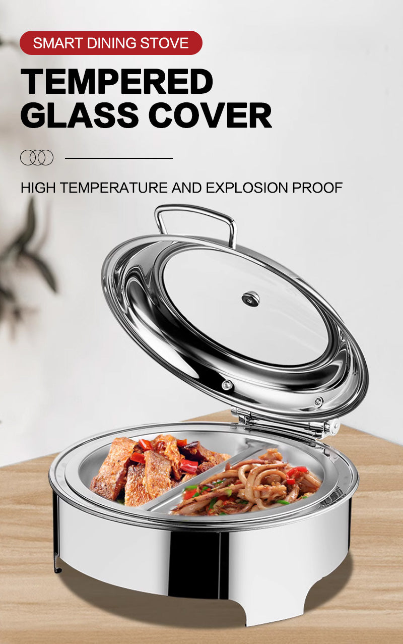 Visual and simple large enclosed hydraulic dining stove