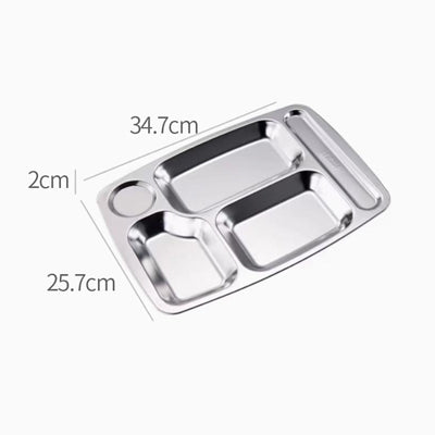 Big Five Grid Fast Food Plate (Small Round)