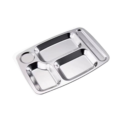 Big Five Grid Fast Food Plate (Small Round)