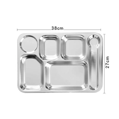 New Big Six Grid 1.2mm Fast Food Plate