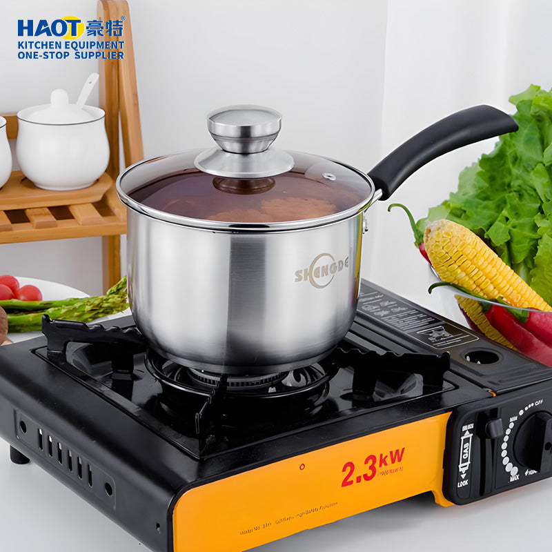 16cm single handle steel diamond milk pot