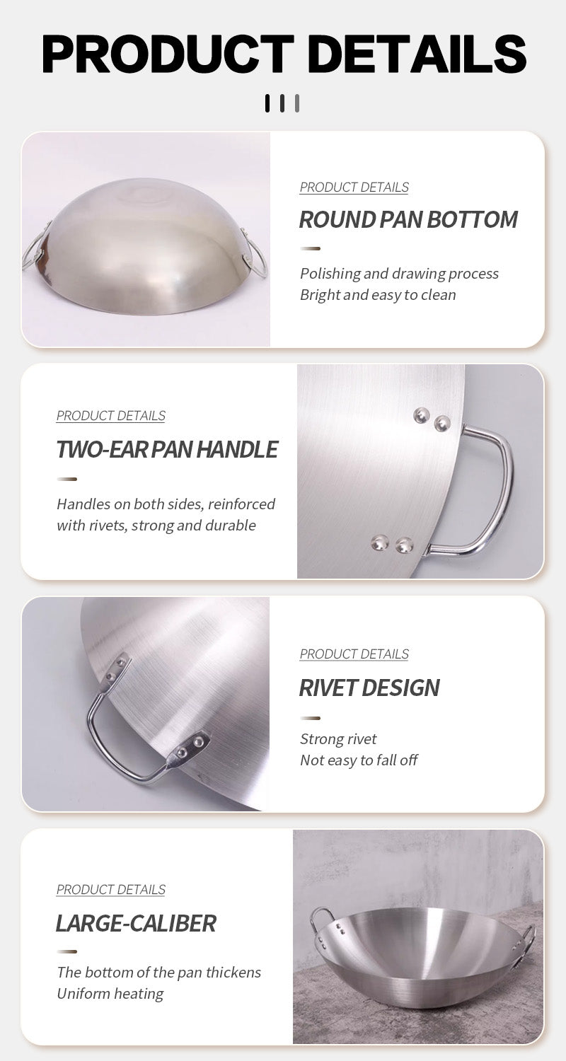 40cm round bottomed wok