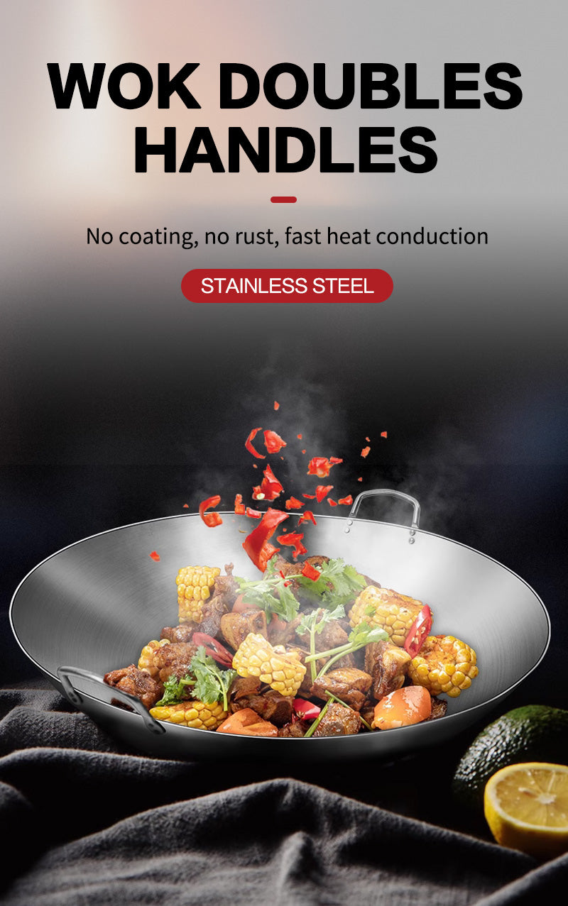 40cm round bottomed wok