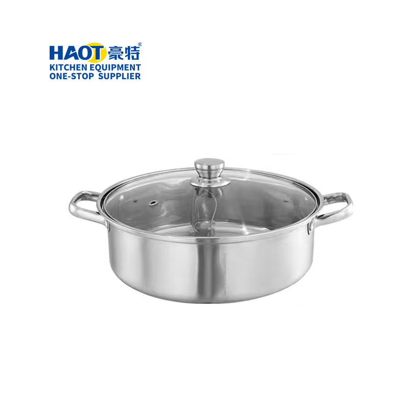 28cm Premium 304 Stainless Steel Hot Pot with Hollow Handles