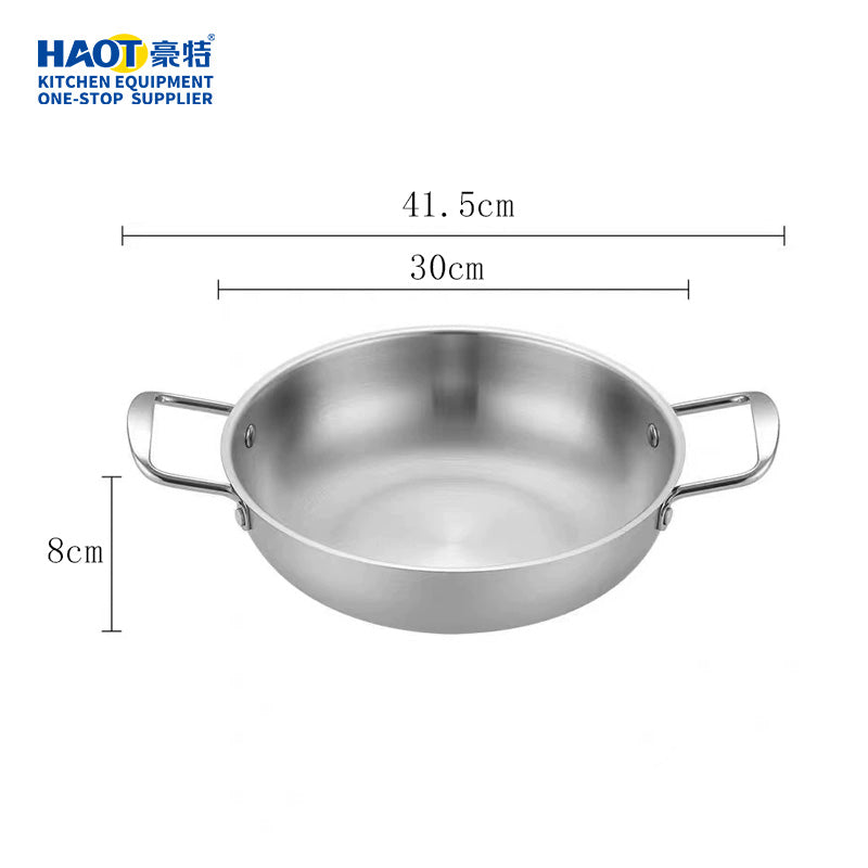 30CM Hot Pot with Steel Handles Whithout Lid