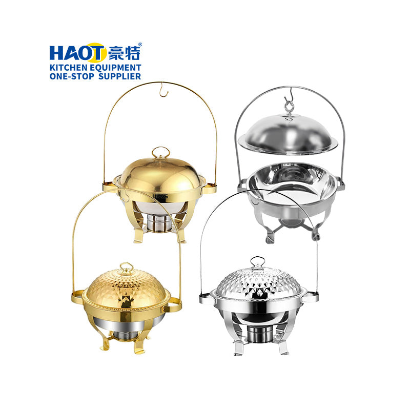 Food Warmer Gold / Silver Hanging Cheffing Dishes 8L