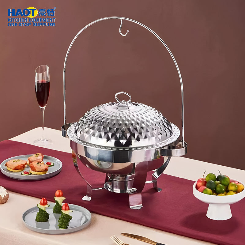 Food Warmer Gold / Silver Hanging Cheffing Dishes 8L