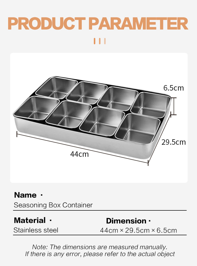 Japanese style Eight Grid Seasoning Box