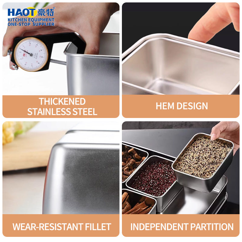 Japanese style Eight Grid Seasoning Box