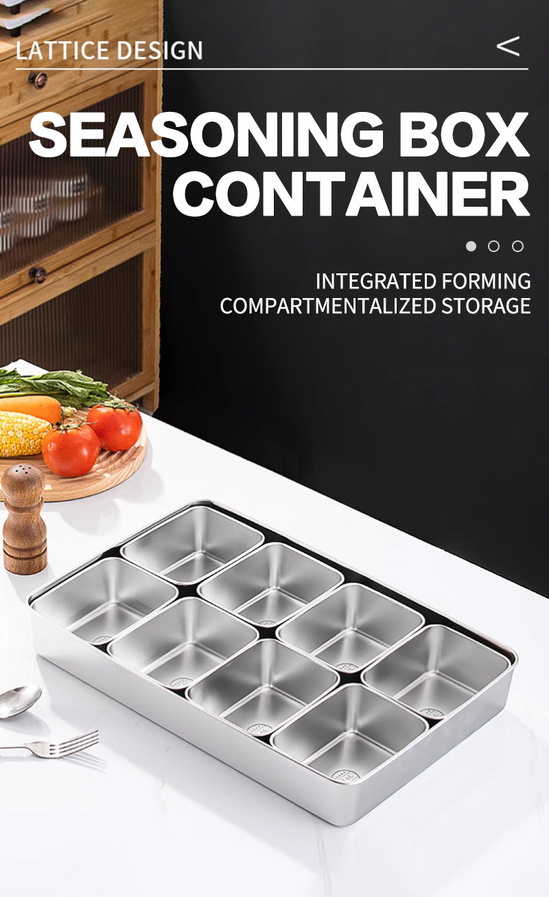 Japanese style Eight Grid Seasoning Box