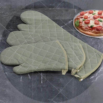 Large size high-temperature gloves (long green)