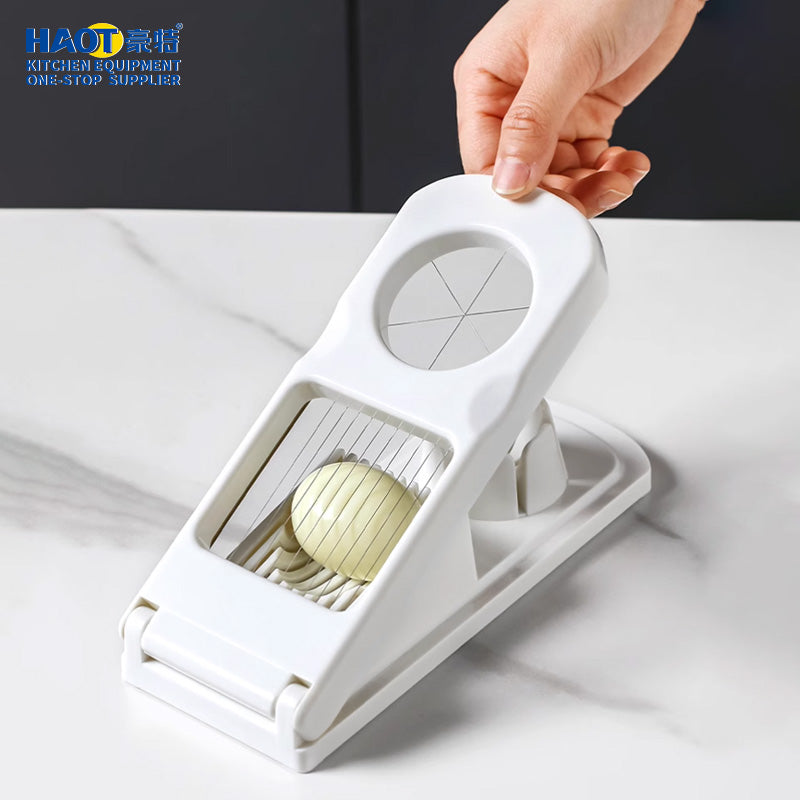 Double headed egg slicer