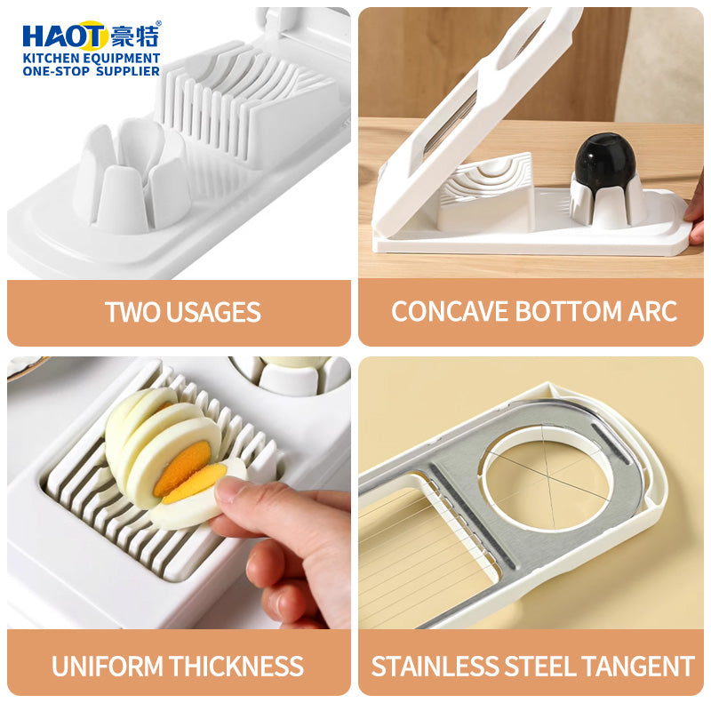 Double headed egg slicer