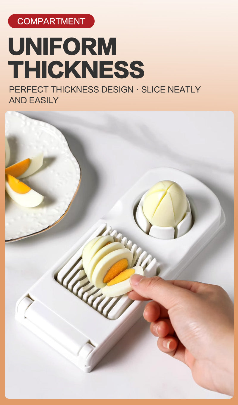 Double headed egg slicer