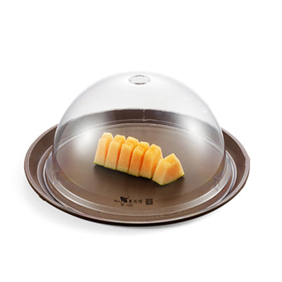 Brown round anti-slip tray(410mm)