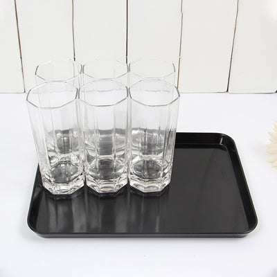 Black plastic tray