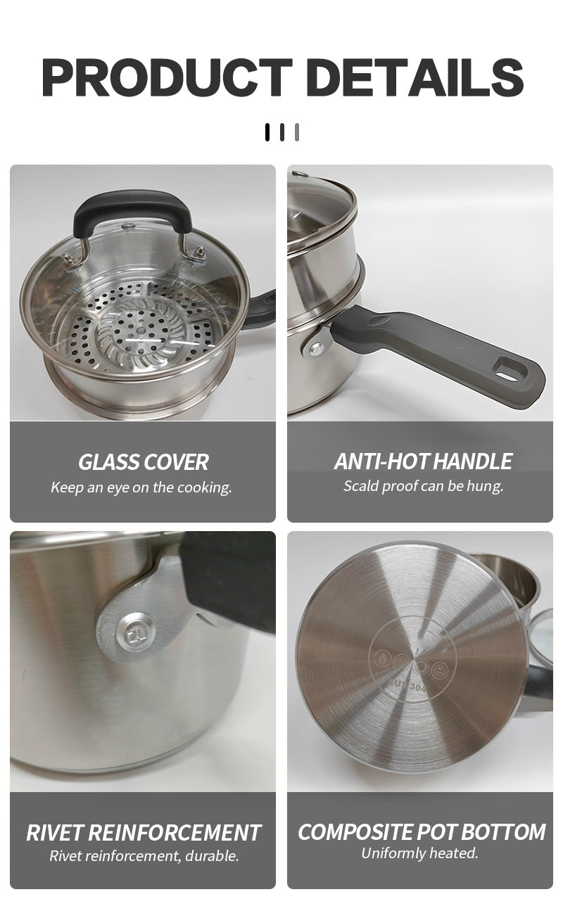 Composite bottom single handle high body juice pot