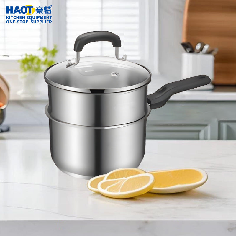 Composite bottom single handle high body juice pot