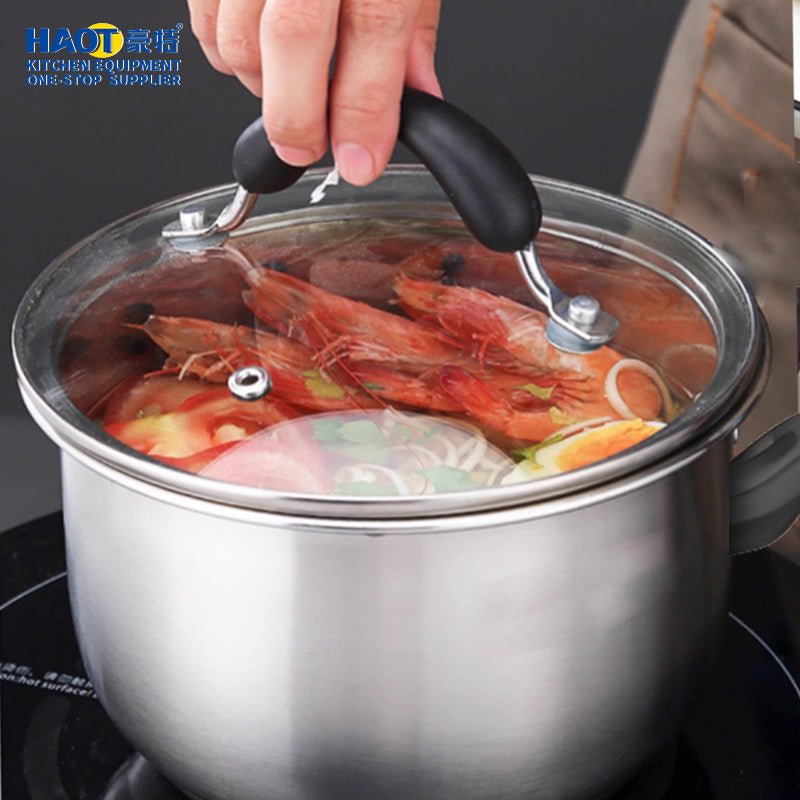 Composite bottom single handle high body juice pot