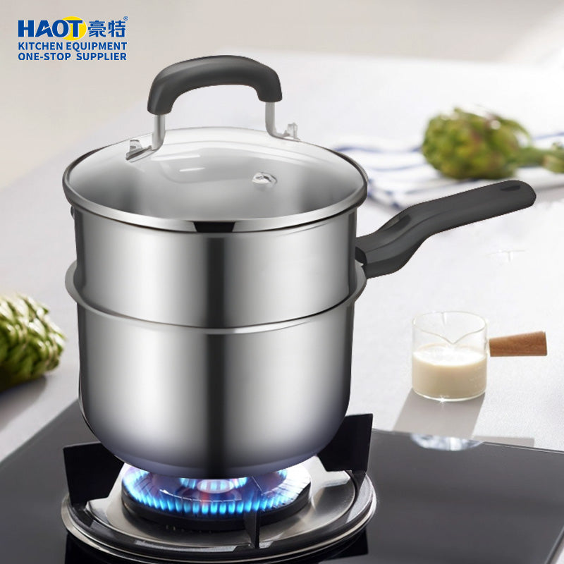 Composite bottom single handle high body juice pot