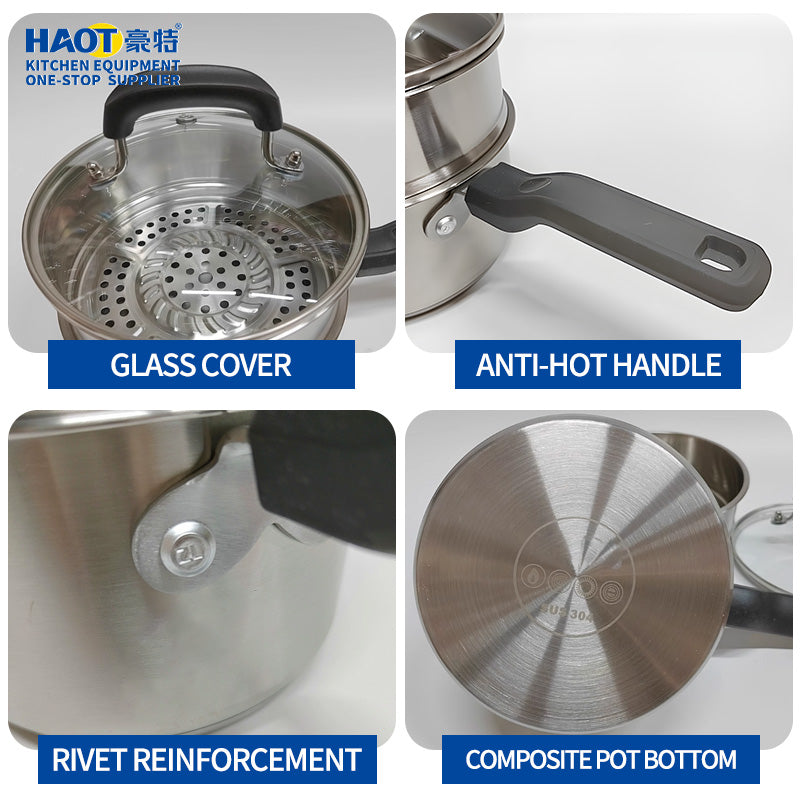 Composite bottom single handle high body juice pot
