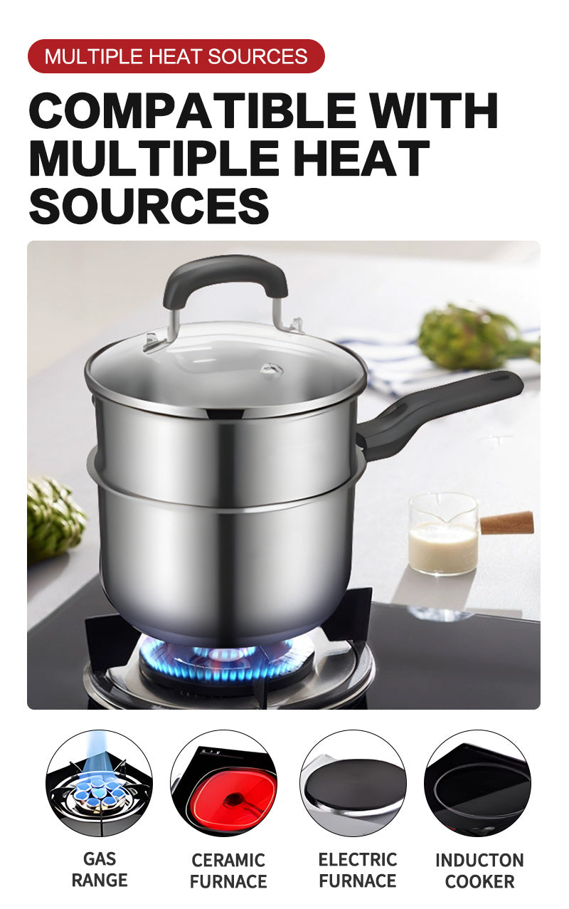 Composite bottom single handle high body juice pot