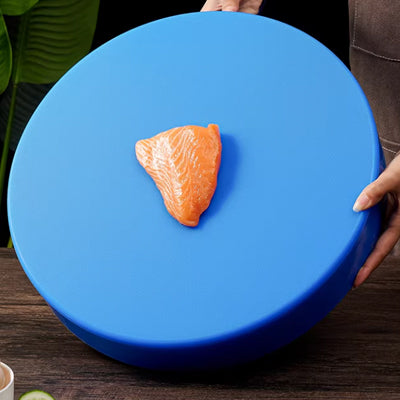 Round cutting board blue