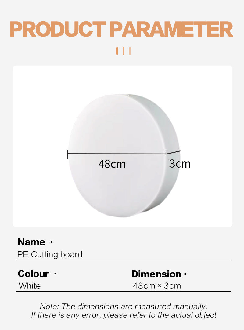 White plastic cutting board