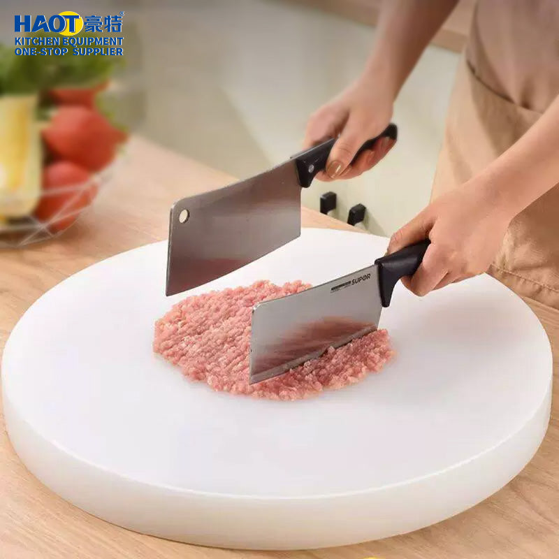 White plastic cutting board