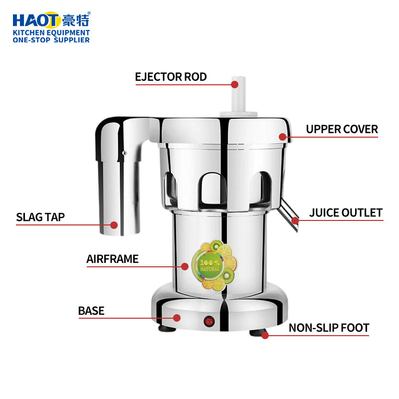550W Commercial Fruit & Vegetable Juicer Extractor 100-120KG/H Industrial Juice Extractor for Lemon/Orange