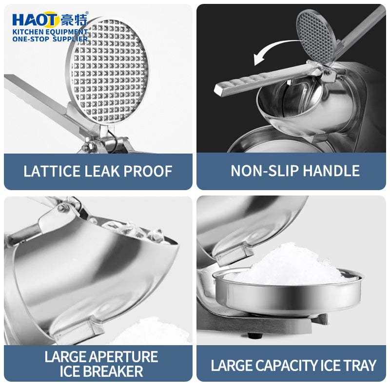 85kg/h Commercial Ice Crusher โ Heavy-Duty Stainless Steel Electric Ice Shaver for Snow Cones, Cocktails & More