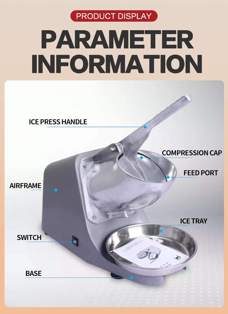 Stainless steel ice crusher A169