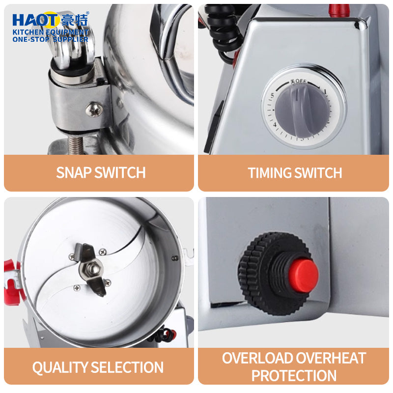 Commercial Powder Grinder for Dry Spice 1000g Flour Grinder