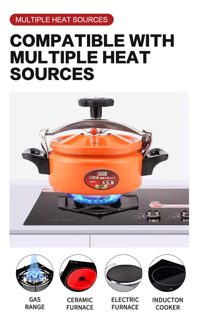 Tianxi 3.5L Orange Induction Pressure Cooker