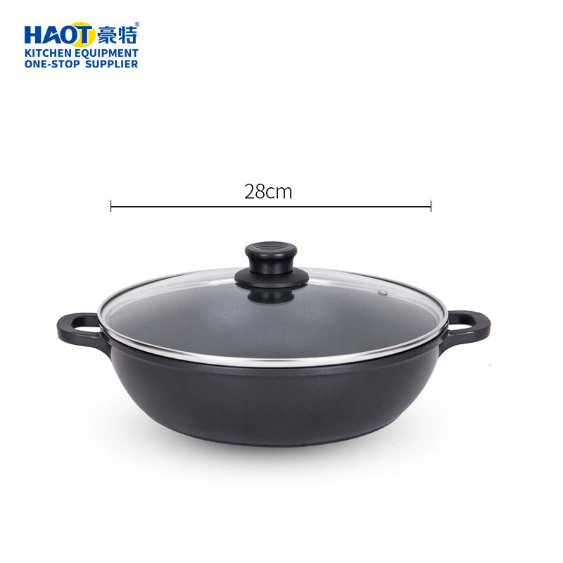 28cm Korean-Style Non-Stick Wok (Induction Compatible)