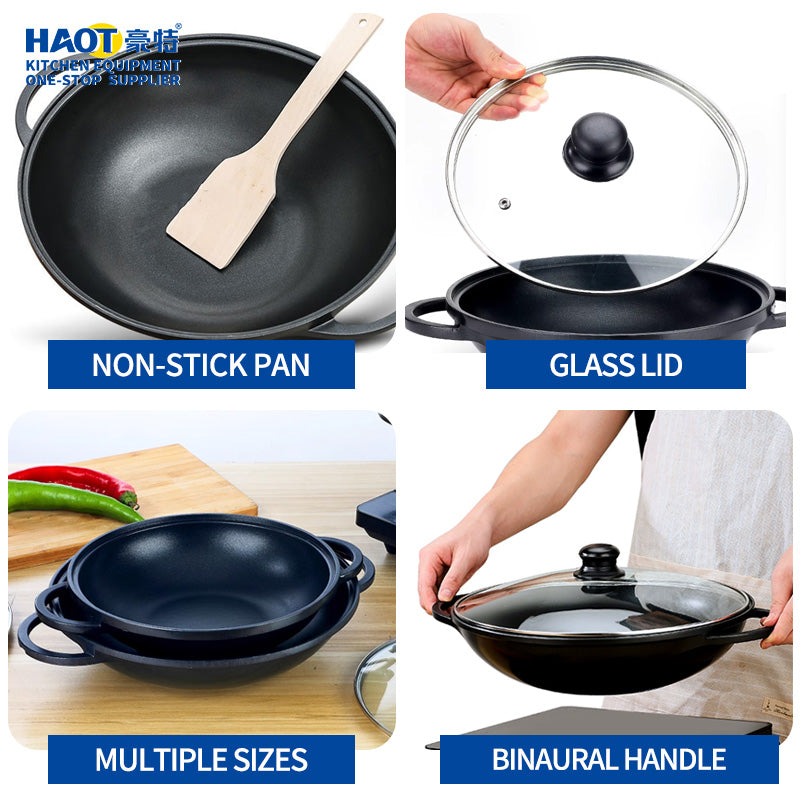 28cm Korean-Style Non-Stick Wok (Induction Compatible)