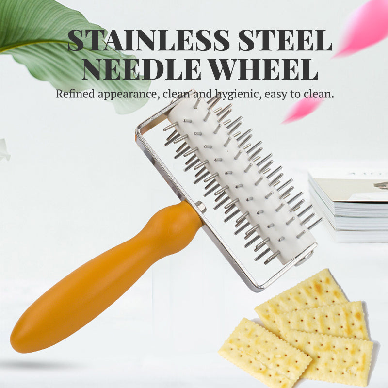 Stainless steel pizza puncher