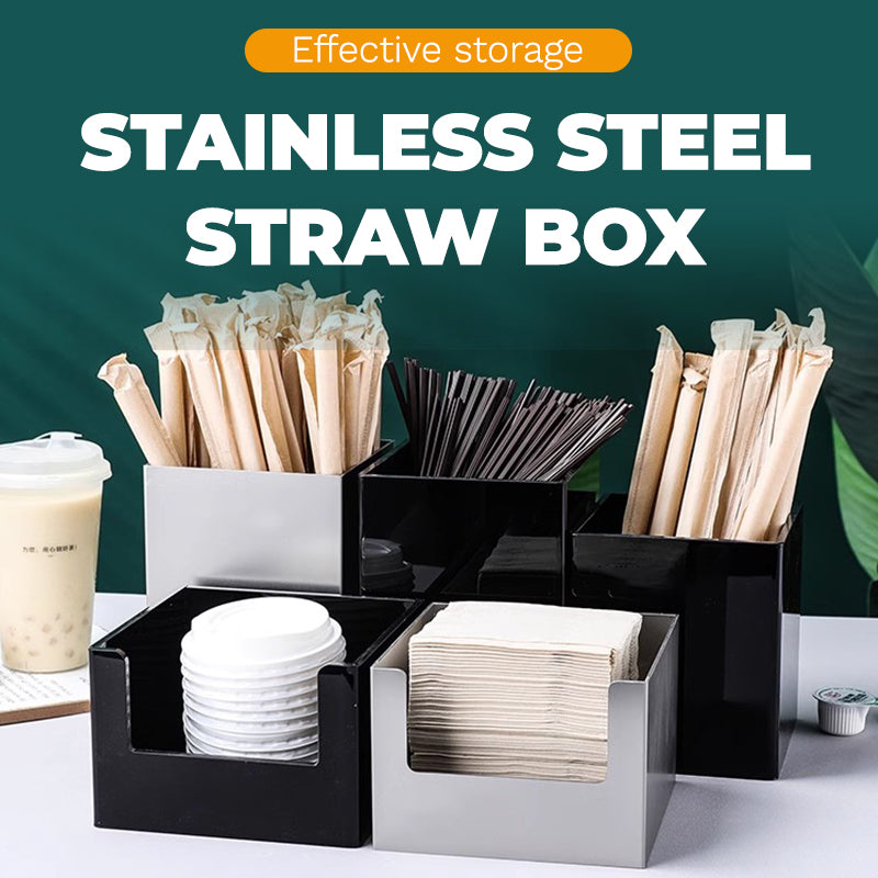 Stainless steel straw box