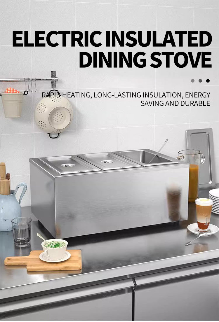 ZCK165BT-3 electric fast food insulated dining stove with three compartments