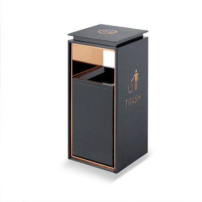 Electroplated black gold anti fingerprint ashtray(BX-A202)