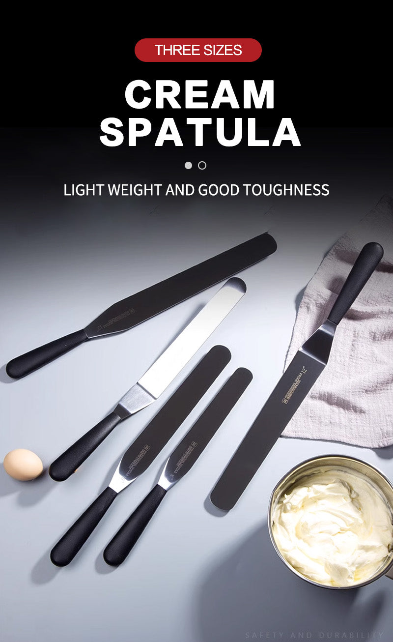 Stainless steel cake scraper