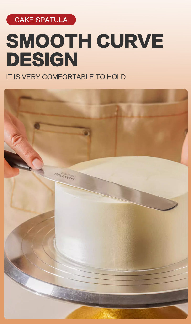 Stainless steel cake scraper