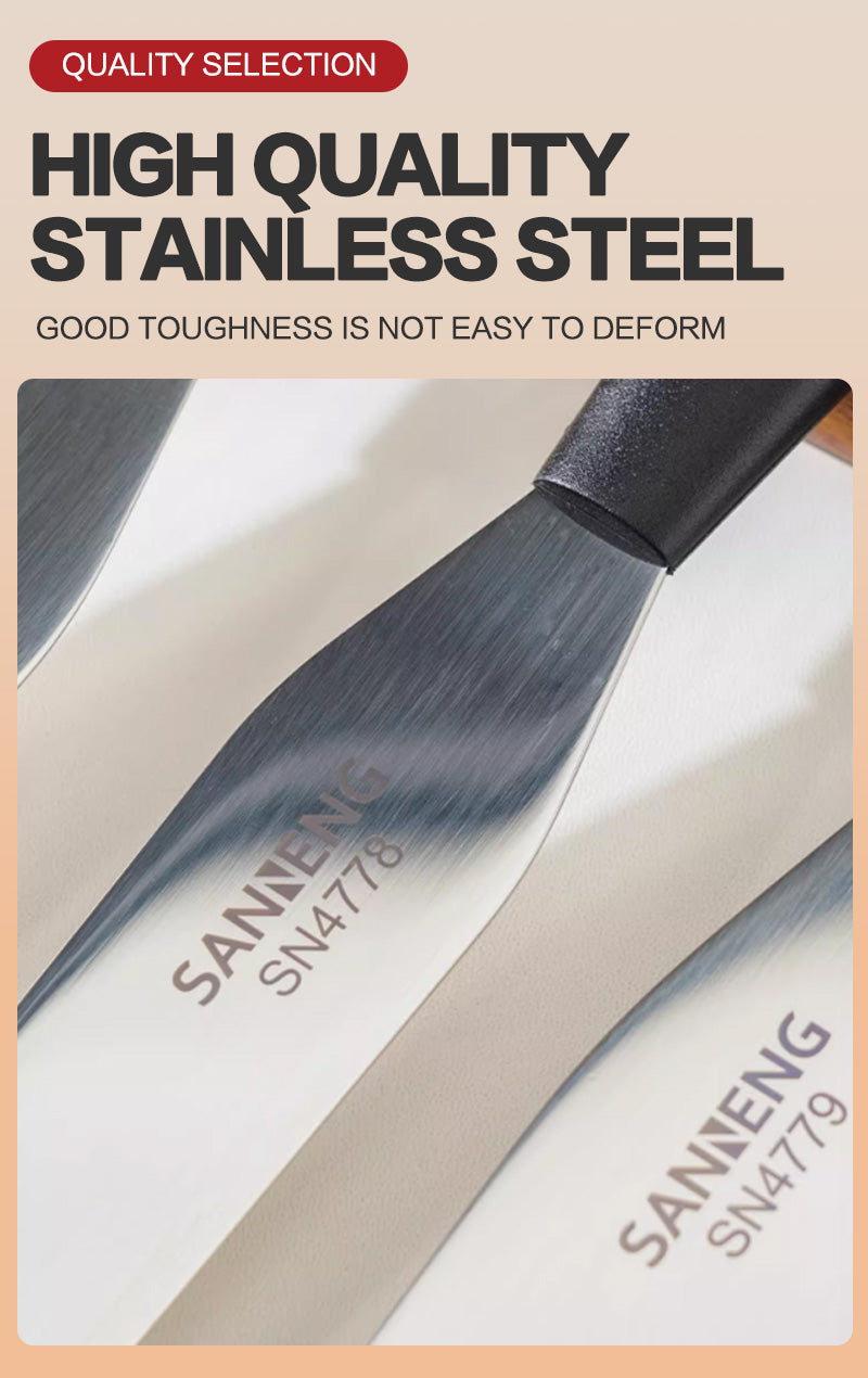 Stainless steel cake scraper